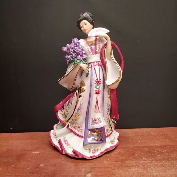 The Iris Princess by Lena Liu Porcelain Figurine The Danbury Mint - Picture 1 of 12